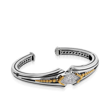 Load image into Gallery viewer, Elixir Pave Diamond Hinged Cuff