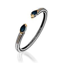 Load image into Gallery viewer, Elixir Gemstone Hinged Cuff Bracelet