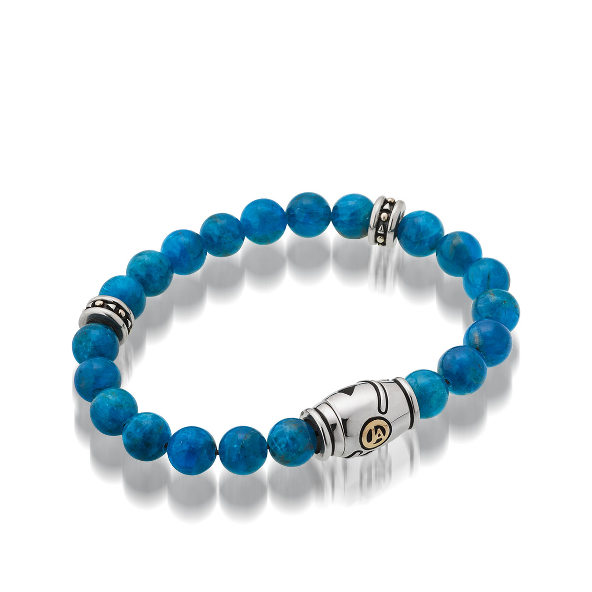 Solar Beaded Bracelet | Sterling Silver with 14 karat Yellow Gold