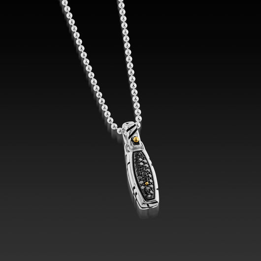 Matrix Black Diamond Amulet Pendant Necklace