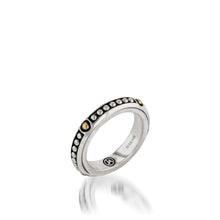 Load image into Gallery viewer, Women's Sterling Silver and 14 karat Yellow Gold Chorus Stack Ring