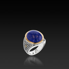 Load image into Gallery viewer, Matrix Lapis Signet Ring