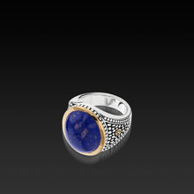 Load image into Gallery viewer, Matrix Lapis Signet Ring