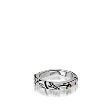 Load image into Gallery viewer, Women's Sterling Silver and 14-karat yellow gold Solar Ring