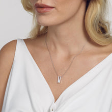 Load image into Gallery viewer, Lines Small Three-Diamond Pendant Necklace