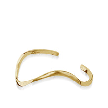 Load image into Gallery viewer, Women&#39;s Hand-forged in 14 karat Yellow Gold Christy Twist Cuff Bracelet
