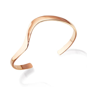 Women's Hand-forged in 14 karat Rose Gold Dallas Cuff Bracelet