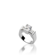 Load image into Gallery viewer, 18 karat White Gold Ventana Trio 1 Carat Diamond Engagement Ring