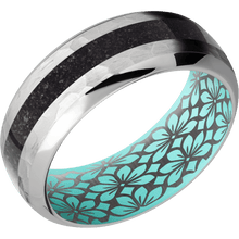 Load image into Gallery viewer, Titanium + Hammer , Polish Finish + Robins Egg Blue