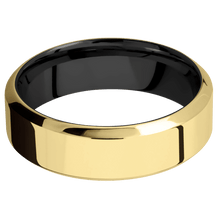Load image into Gallery viewer, 14K Yellow Gold + Polish , Polish Finish + Zirconium