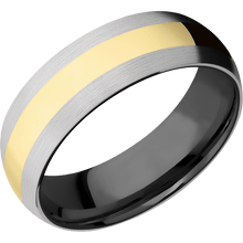 Load image into Gallery viewer, 14K White Gold + Satin Finish + Zirconium