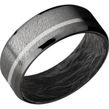 Load image into Gallery viewer, Tantalum Noir + Anglestone , Polish Finish + Forged Carbon Fiber