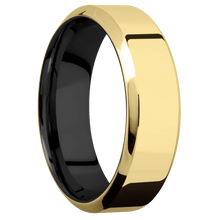 Load image into Gallery viewer, 14K Yellow Gold + Polish , Polish Finish + Zirconium
