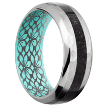 Load image into Gallery viewer, Titanium + Hammer , Polish Finish + Robins Egg Blue