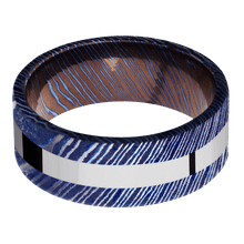 Load image into Gallery viewer, Titanium Damascus + Satinetched Finish