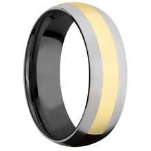 Load image into Gallery viewer, 14K White Gold + Satin Finish + Zirconium