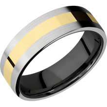 Load image into Gallery viewer, 14K White Gold + Satin Finish + Zirconium