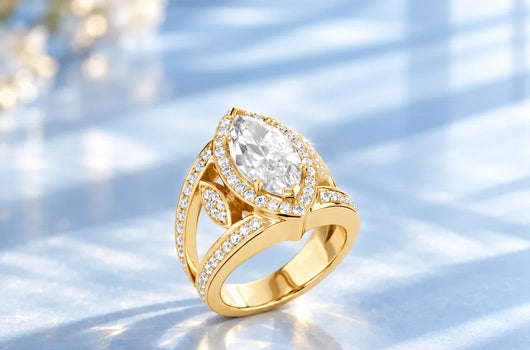 The Modern Bride Guide to Chic Bezel Marquise Rings
