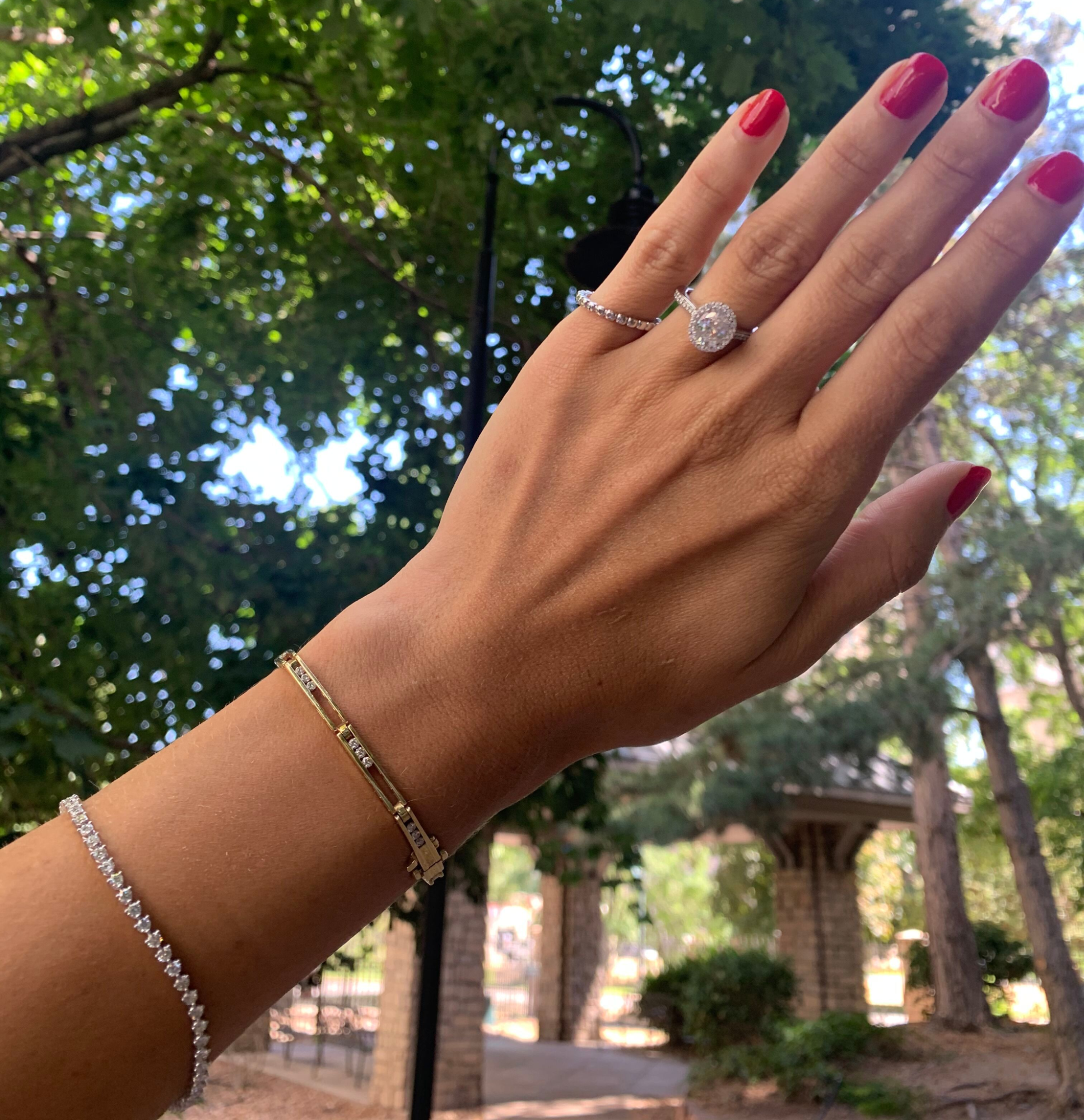 Very thin diamond tennis bracelet online