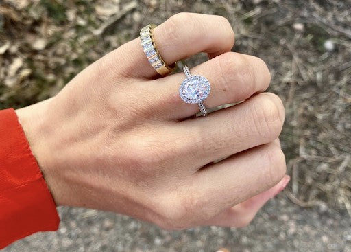 1.20 Carat Oval Diamond Engagement Ring in 18k White Gold – Wachler Diamonds