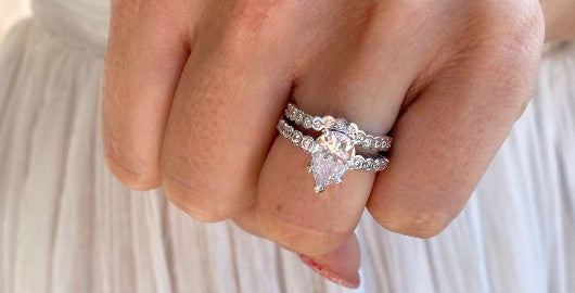 JeenMata Vintage 0.50 ct Pear Shaped Diamond Halo Engagement Ring in 10K  White Gold - Walmart.com