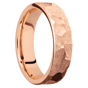 14K Rose Gold + Rock Finish