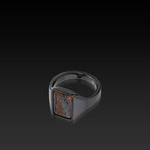 Load image into Gallery viewer, Zirconium Signet Ring with Pietersite
