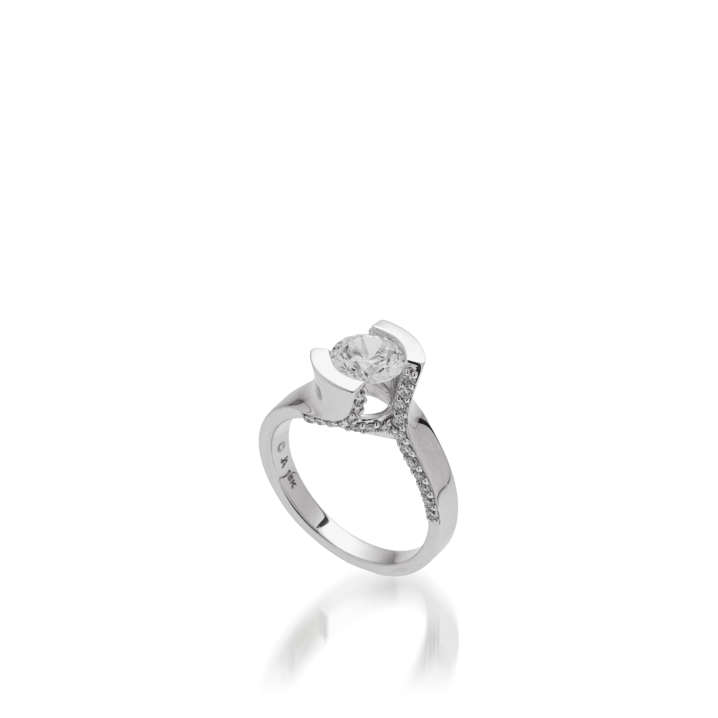 Bella White Gold Engagement Ring – John Atencio
