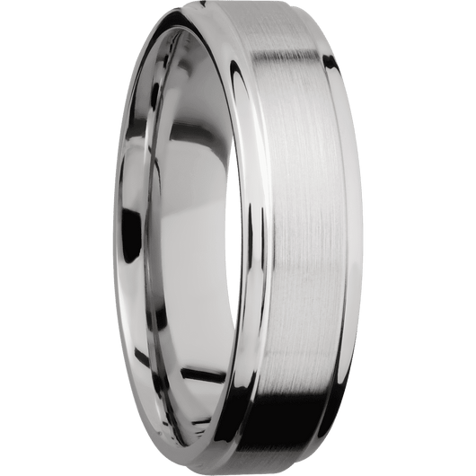 10K White Gold + Satin , Polish Finish