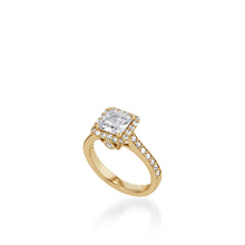 Load image into Gallery viewer, Satin Princess Cut Engagement Ring
