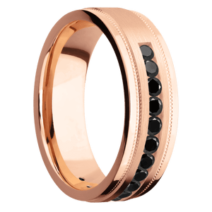 18K Rose Gold + Satin , Polish Finish