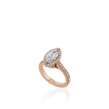 Load image into Gallery viewer, Satin Marquise Yellow Gold Engagement Ring
