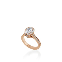 Load image into Gallery viewer, Satin Pear White Gold Engagement Ring
