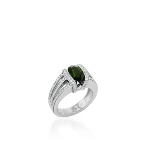 Venus Elite Green Tourmaline and Diamond Ring