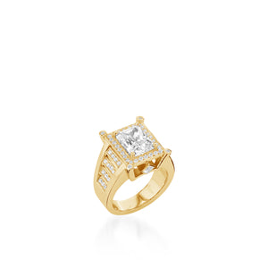 Nefertiti Elite Yellow Gold Diamond Ring