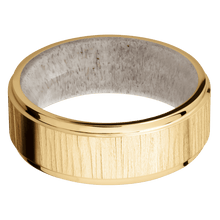 Load image into Gallery viewer, 10K Yellow Gold + Treebark1 , Polish Finish + Antler
