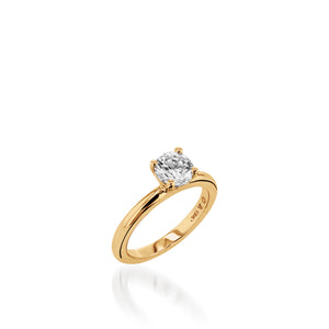 Essence Solitaire Round White Gold Engagement Ring