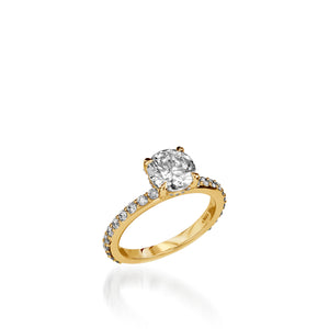 Duchess Round White Gold Engagement Ring