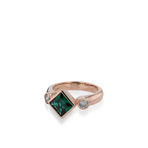 Paloma Lab-Grown Gemstone and Diamond Ring