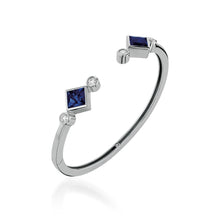 Load image into Gallery viewer, Paloma Lab-Grown Gemstone Hinged Cuff
