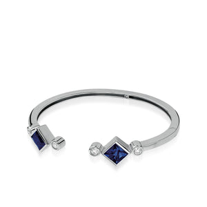 Paloma Lab-Grown Gemstone Hinged Cuff