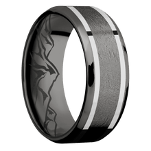 Load image into Gallery viewer, Tantalum Noir + Distressed , Polish Finish + Zirconium
