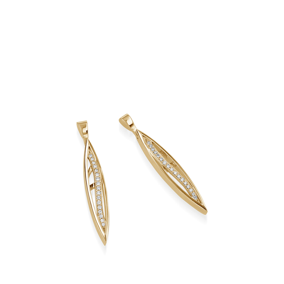 Bellagio Pave Diamond Drop Earrings – John Atencio