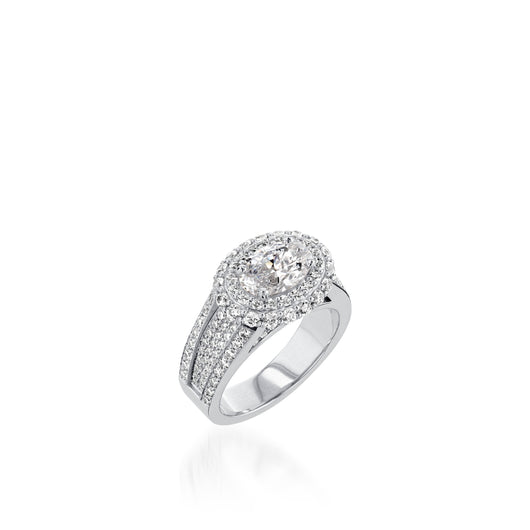 Lavish White Gold Engagement Ring