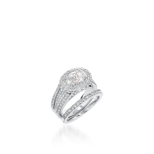 Lavish White Gold Engagement Ring
