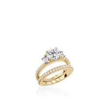 Load image into Gallery viewer, Essence Three Stone Engagement Ring
