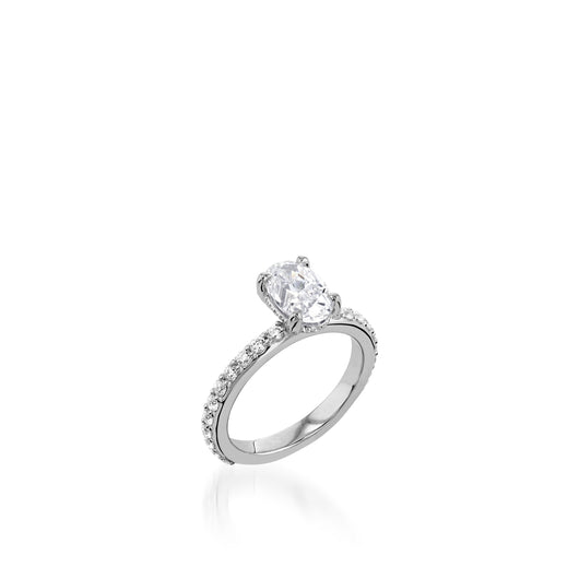 Duchess Oval White Gold Engagement Ring