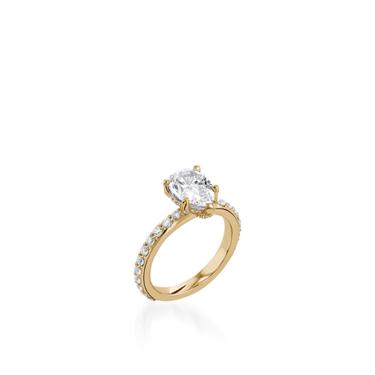 Duchess Pear Yellow Gold Engagement Ring