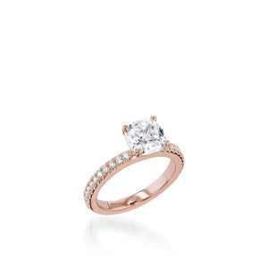 Essence Cushion White Gold Engagement Ring