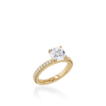 Load image into Gallery viewer, Essence Cushion Yellow Gold Engagement Ring
